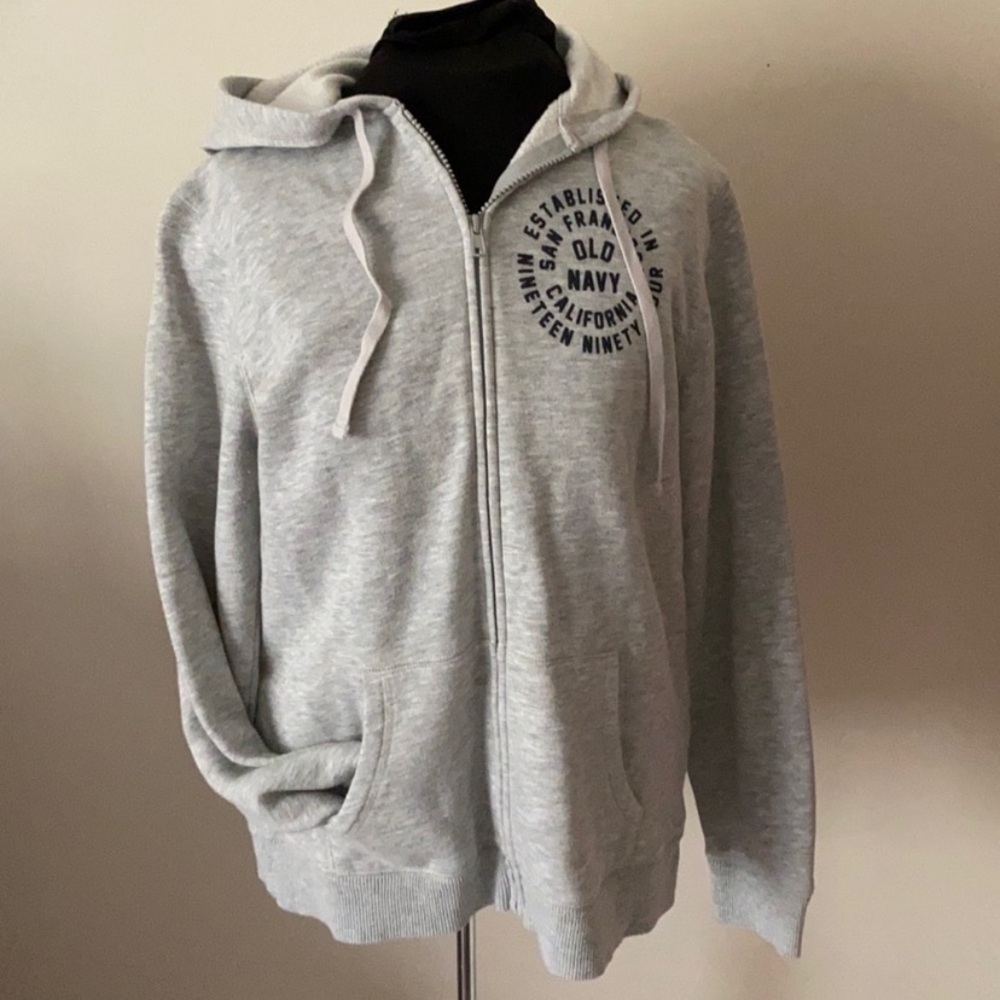 Women’s Old Navy Hooded sweatshirt jacket zip Gray size Medium San Francisco